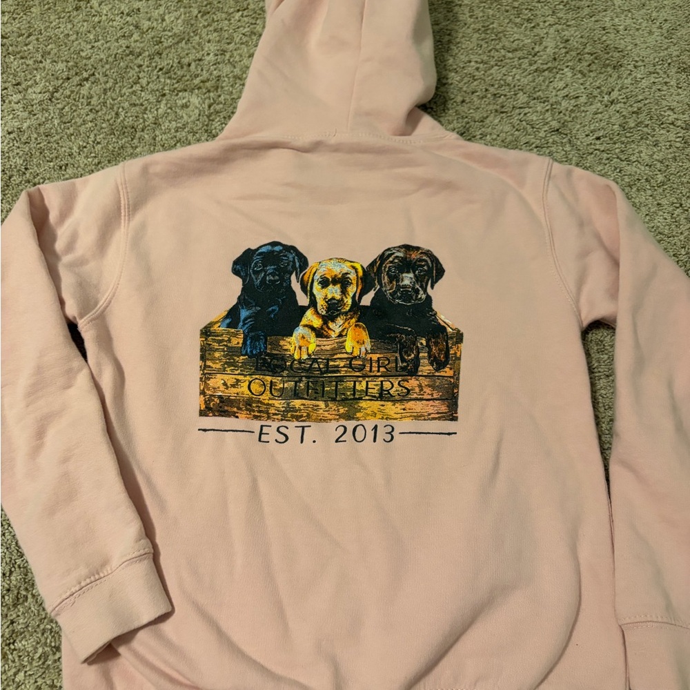 Local girl hoodie light pink size youth medium fits about 8-10 years old